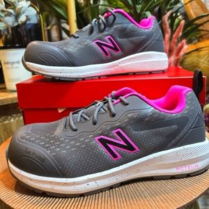 Hard Toe New Balance sneakers, Size 8.5, Gray and Pink
